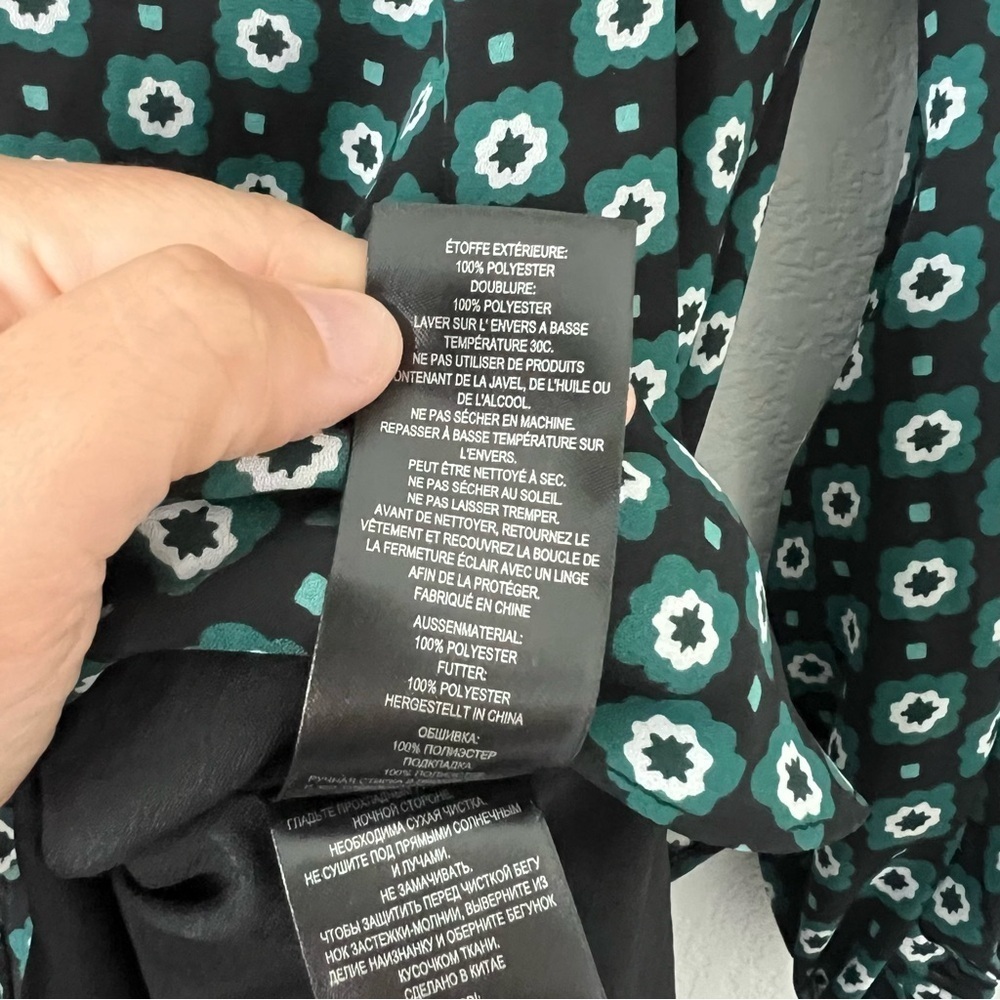 Ted Baker‎ London Green Geometric Floral Print Dolley Dress Size 1 (US Size 4) - Picture 16 of 17